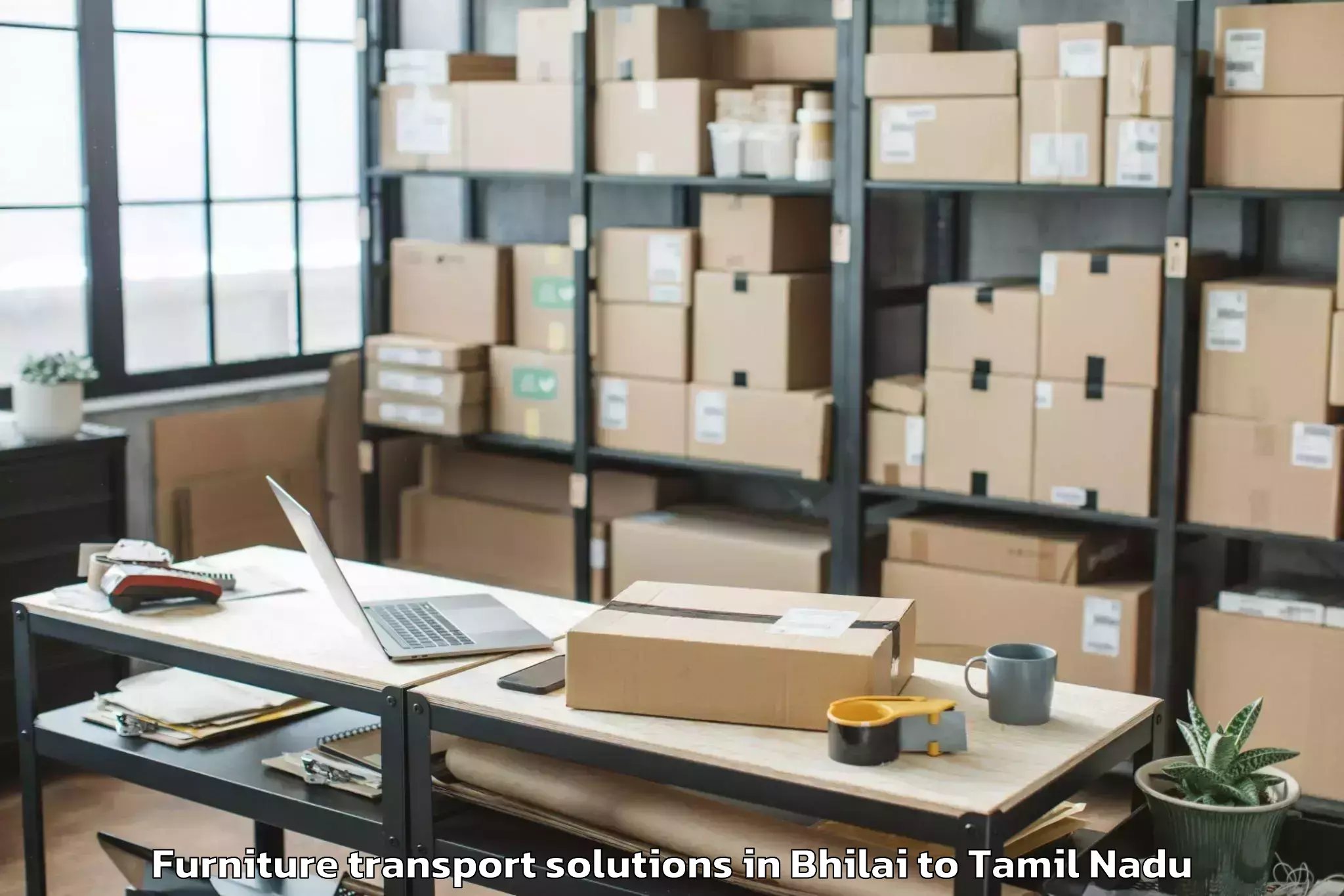 Get Bhilai to Karaikkudi Furniture Transport Solutions